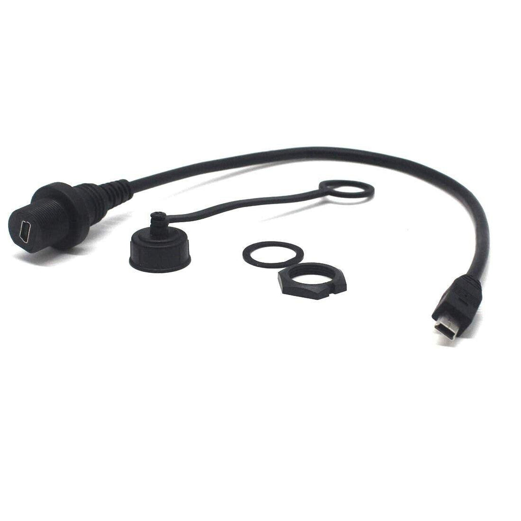 Massive Discounts Mini USB Panel Mount Cable - 30cm Waterproof Dashboard
