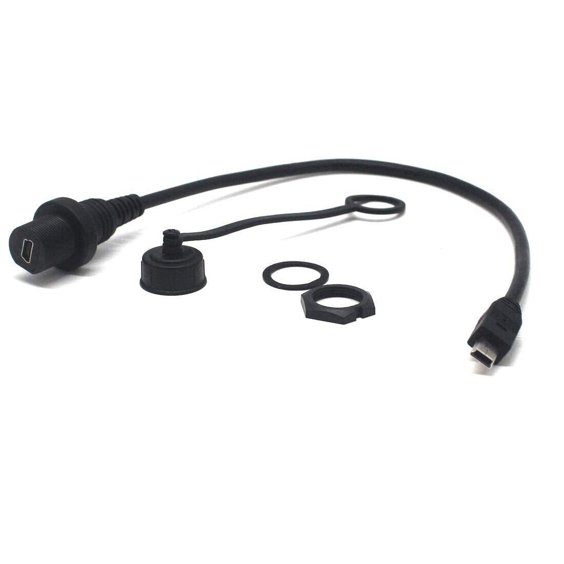 Massive Discounts Mini USB Panel Mount Cable - 30cm Waterproof Dashboard