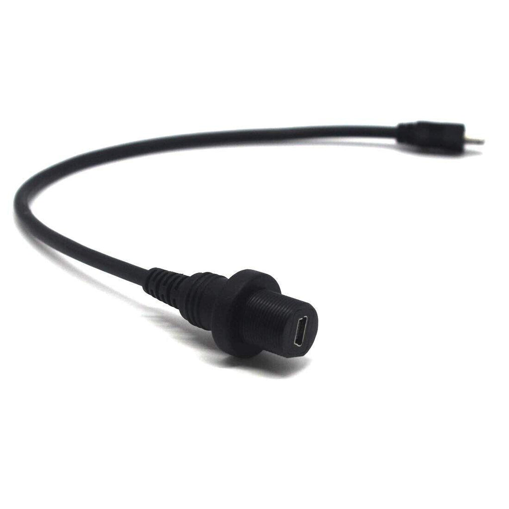 Massive Discounts Mini USB Panel Mount Cable - 30cm Waterproof Dashboard