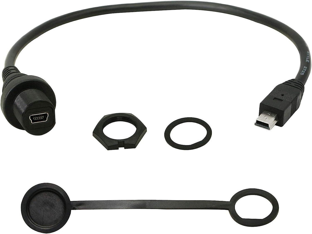 Massive Discounts Mini USB Panel Mount Cable - 30cm Waterproof Dashboard