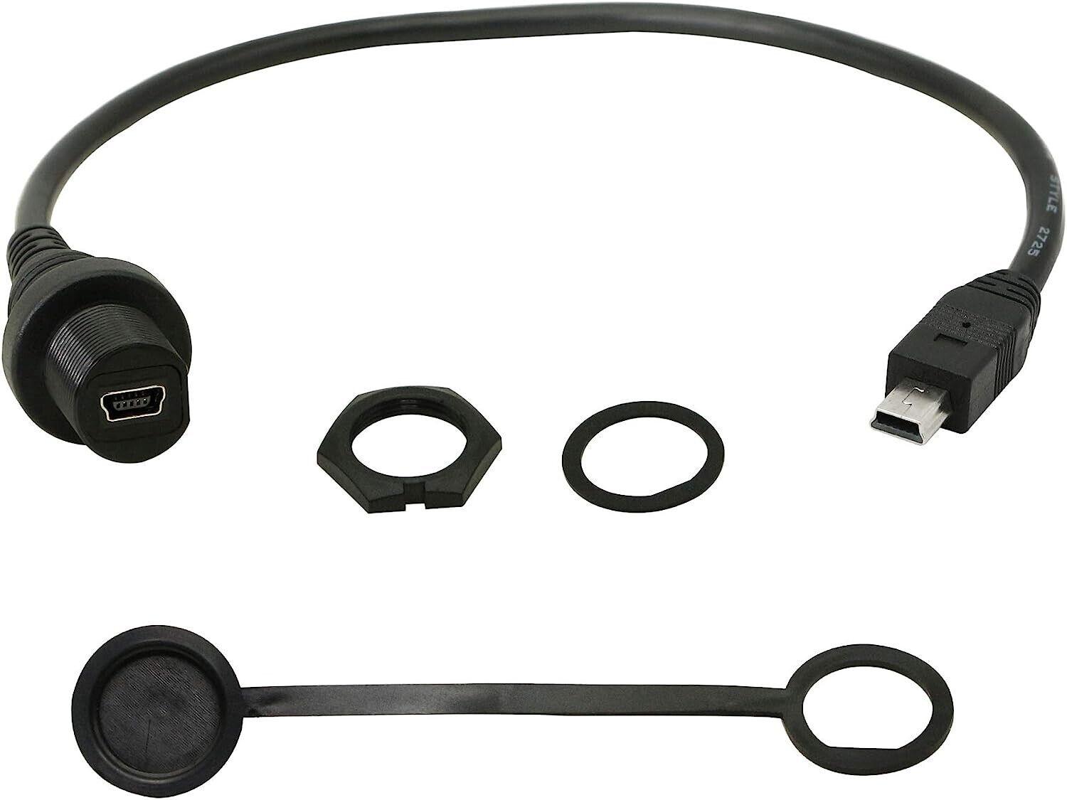 Massive Discounts Mini USB Panel Mount Cable - 30cm Waterproof Dashboard