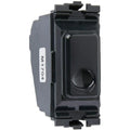 MK Electric Grid Plus Cable Outlet Wall Plate | 16A 10mm - Black K4886 BLK
