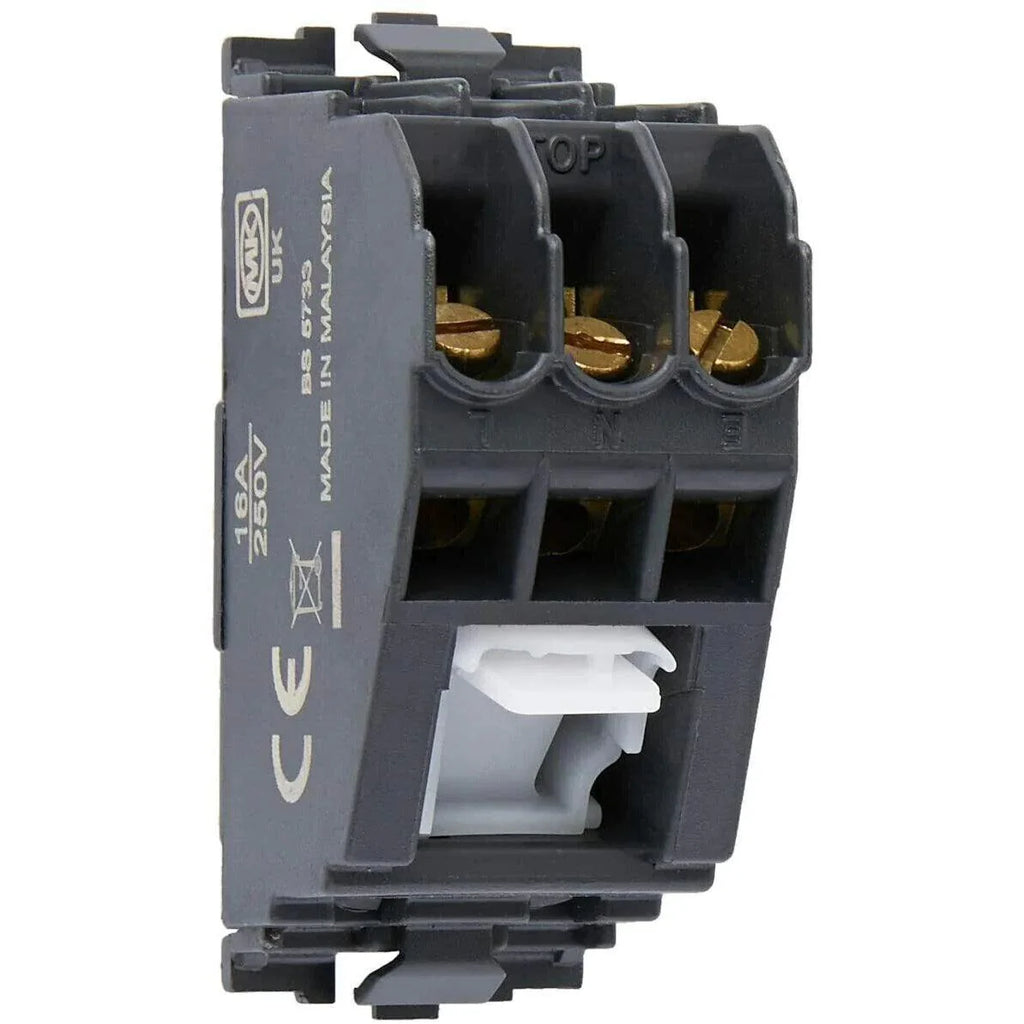 MK Electric Grid Plus Cable Outlet Wall Plate | 16A 10mm - Black K4886 BLK