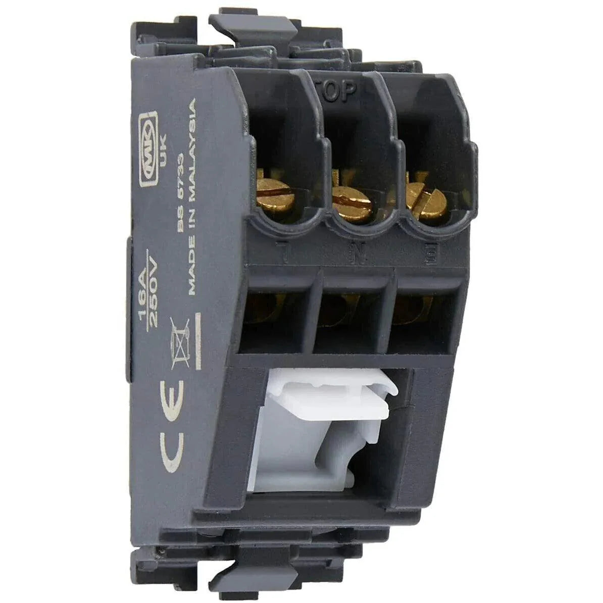 MK Electric Grid Plus Cable Outlet Wall Plate | 16A 10mm - Black K4886 BLK