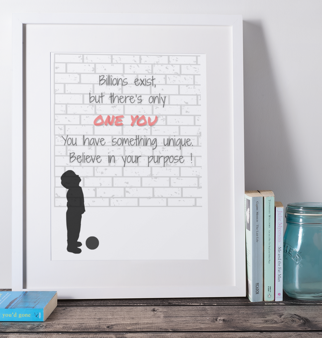 Believe in Your Purpose Poster – Inspirational Wall Art – Motivational Quote Print