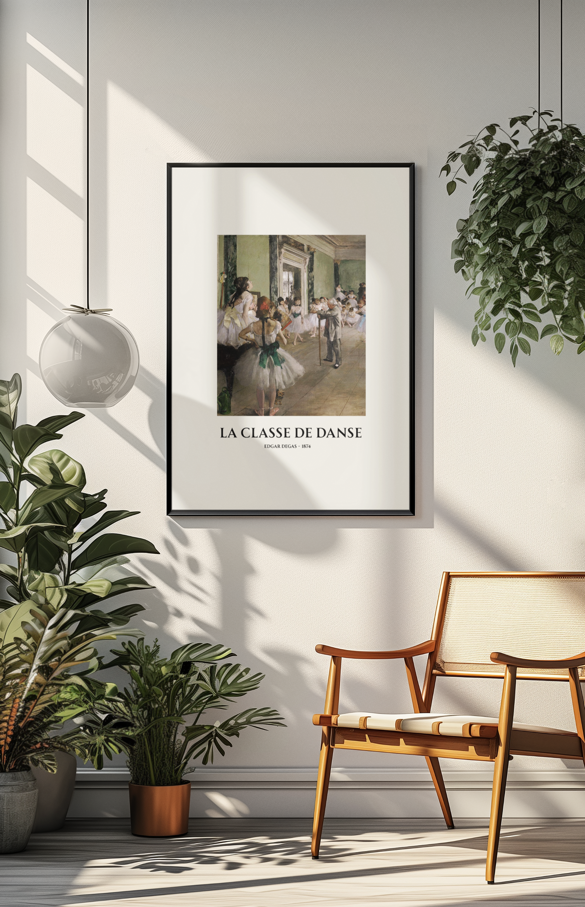 La Classe de Danse Framed Print – Edgar Degas Ballet Wall Art, Impressionist Dance Poster, Classical Art Decor for Studio or Home