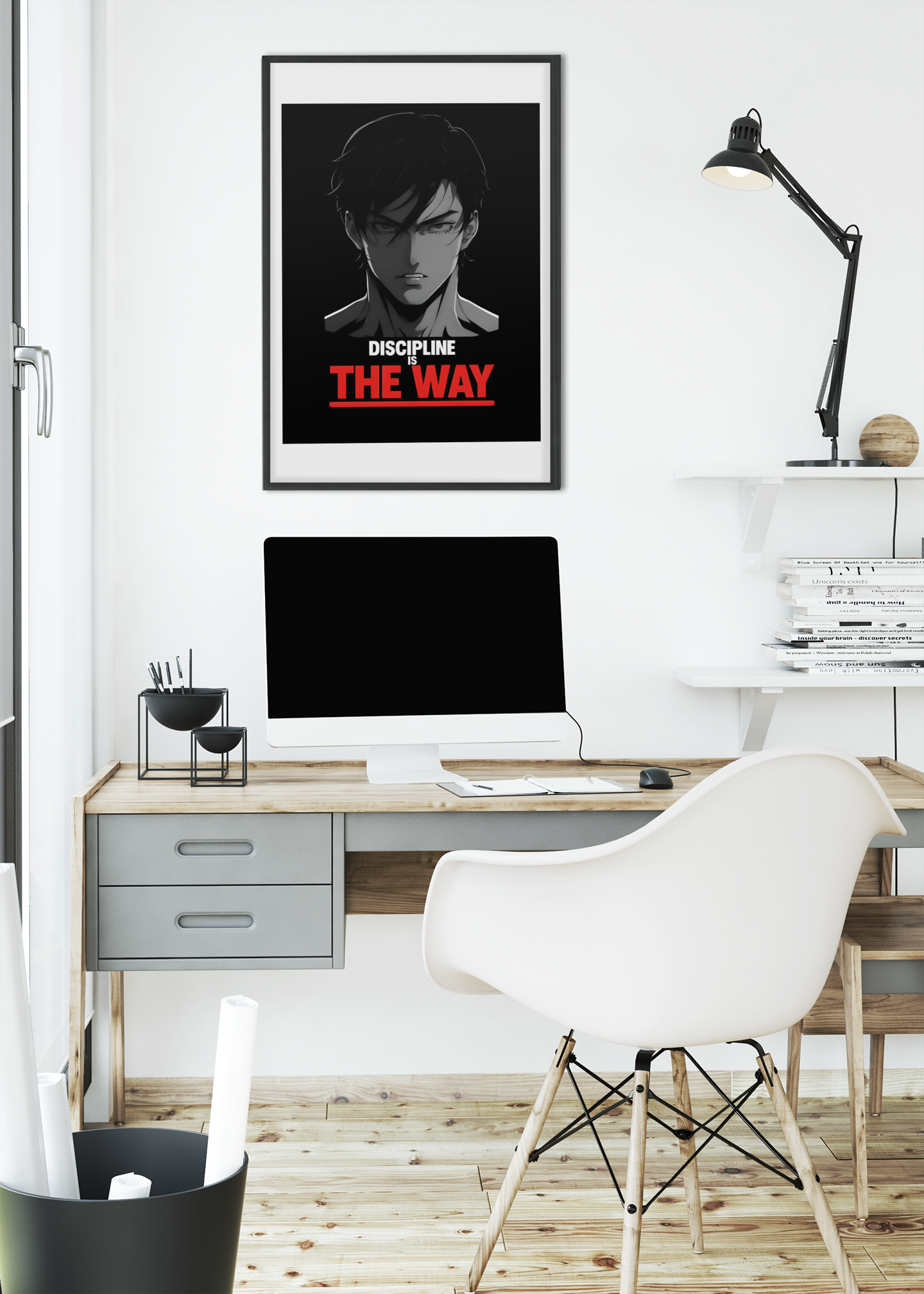 Discipline is the Way - Anime Motivational Wall Art | Empowering Semi-Gloss Print | Inspirational Anime Poster for Home & Office Decor