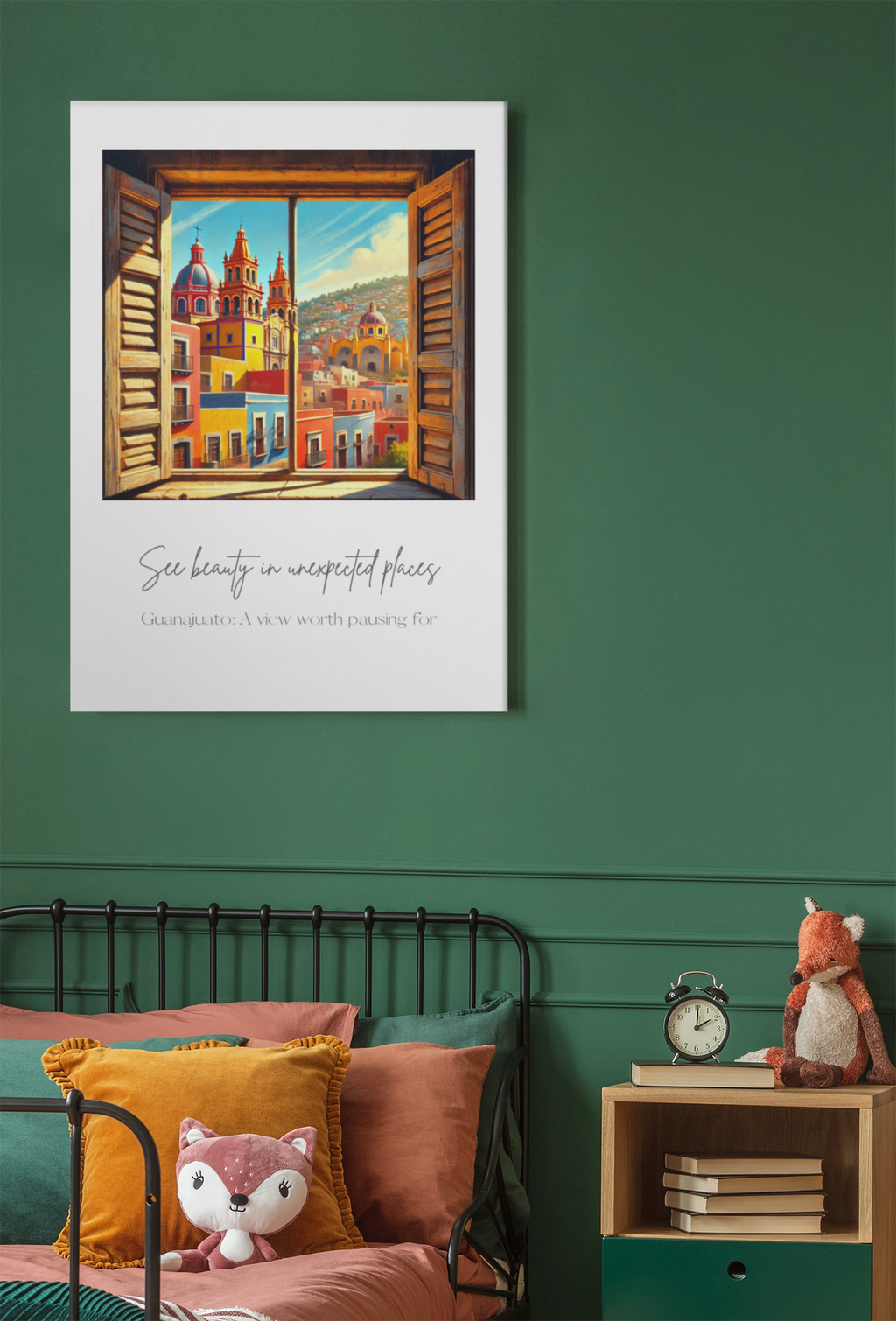 Guanajuato Mexico Framed Wall Art – Colourful Cityscape Travel Print, Spanish Architecture Decor, Vibrant Mexican Poster