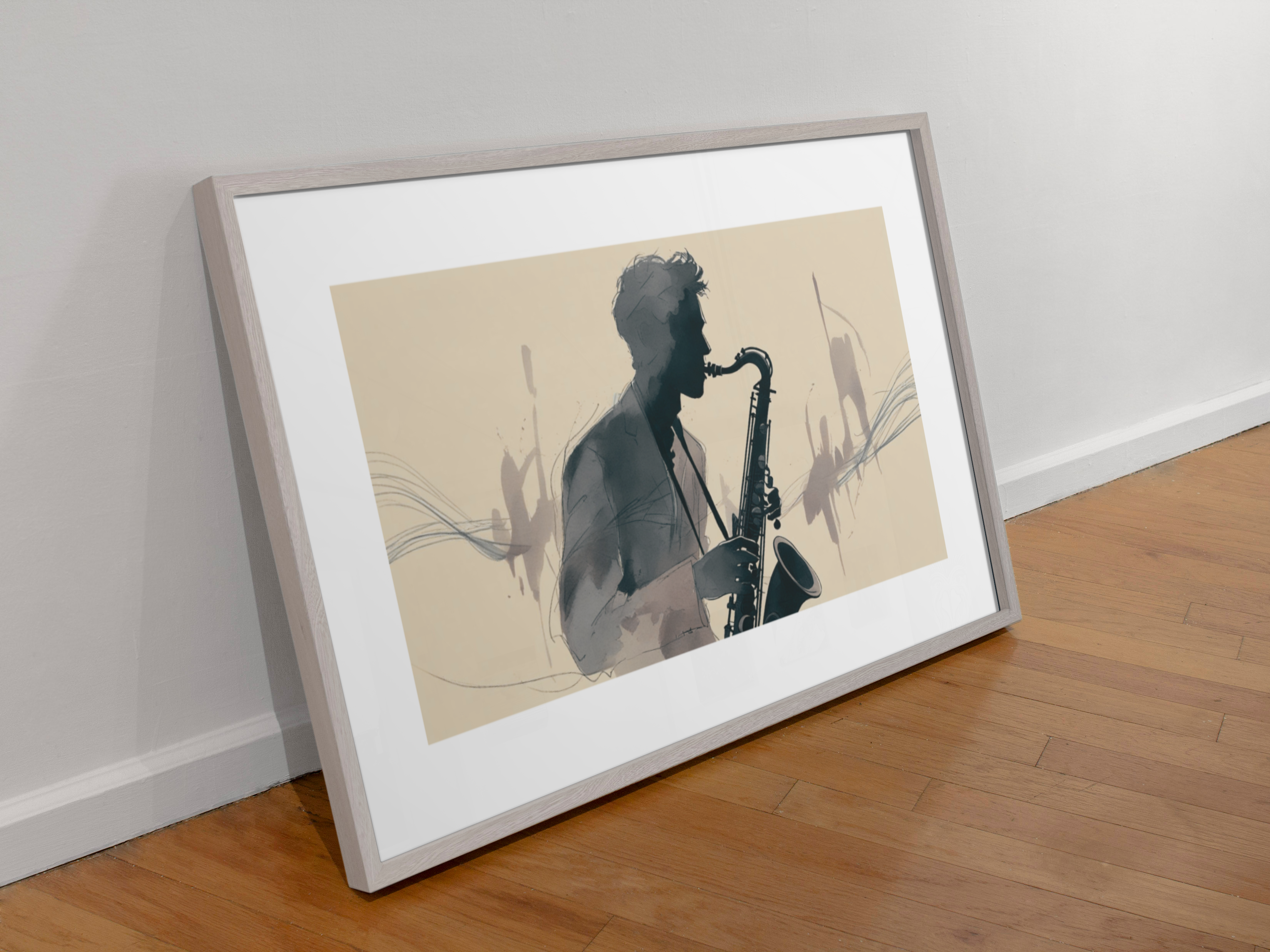 Saxophone Player Wall Art | Abstract Jazz Poster
