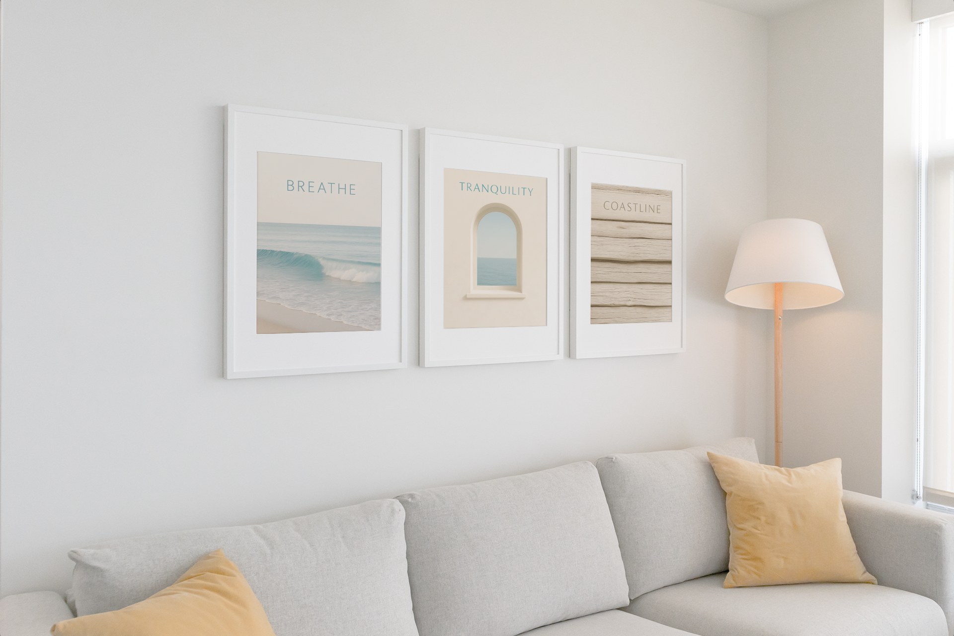Tranquil Minimalist Ocean View Poster Print - Stunning Wall Art for Relaxation