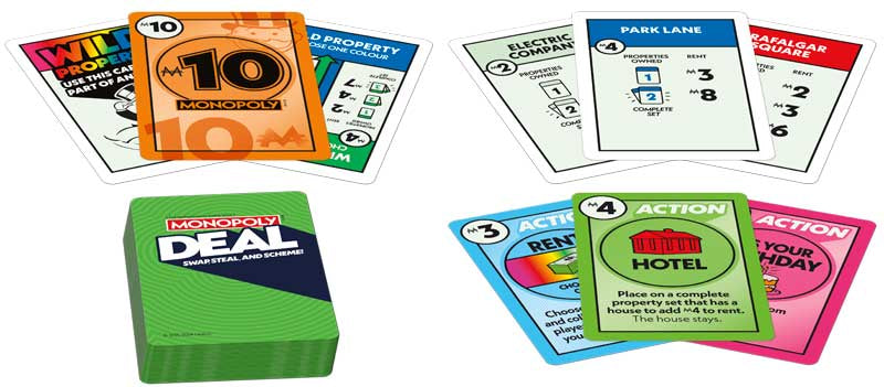 Hasbro Monopoly Deal Card Game – Fast-Paced Family Travel Game