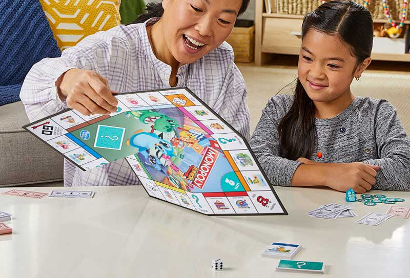 Monopoly Junior Board Game by Hasbro – 2-in-1 Educational Kids Game