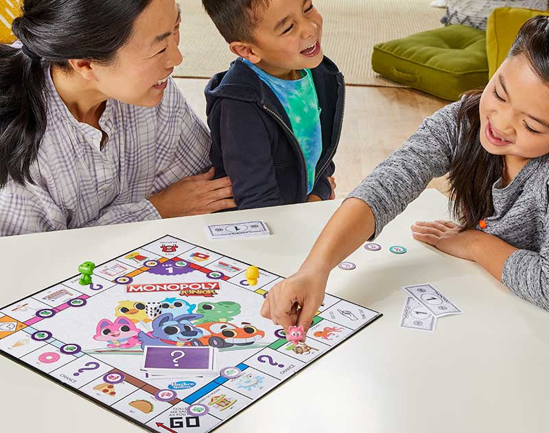 Monopoly Junior Board Game by Hasbro – 2-in-1 Educational Kids Game