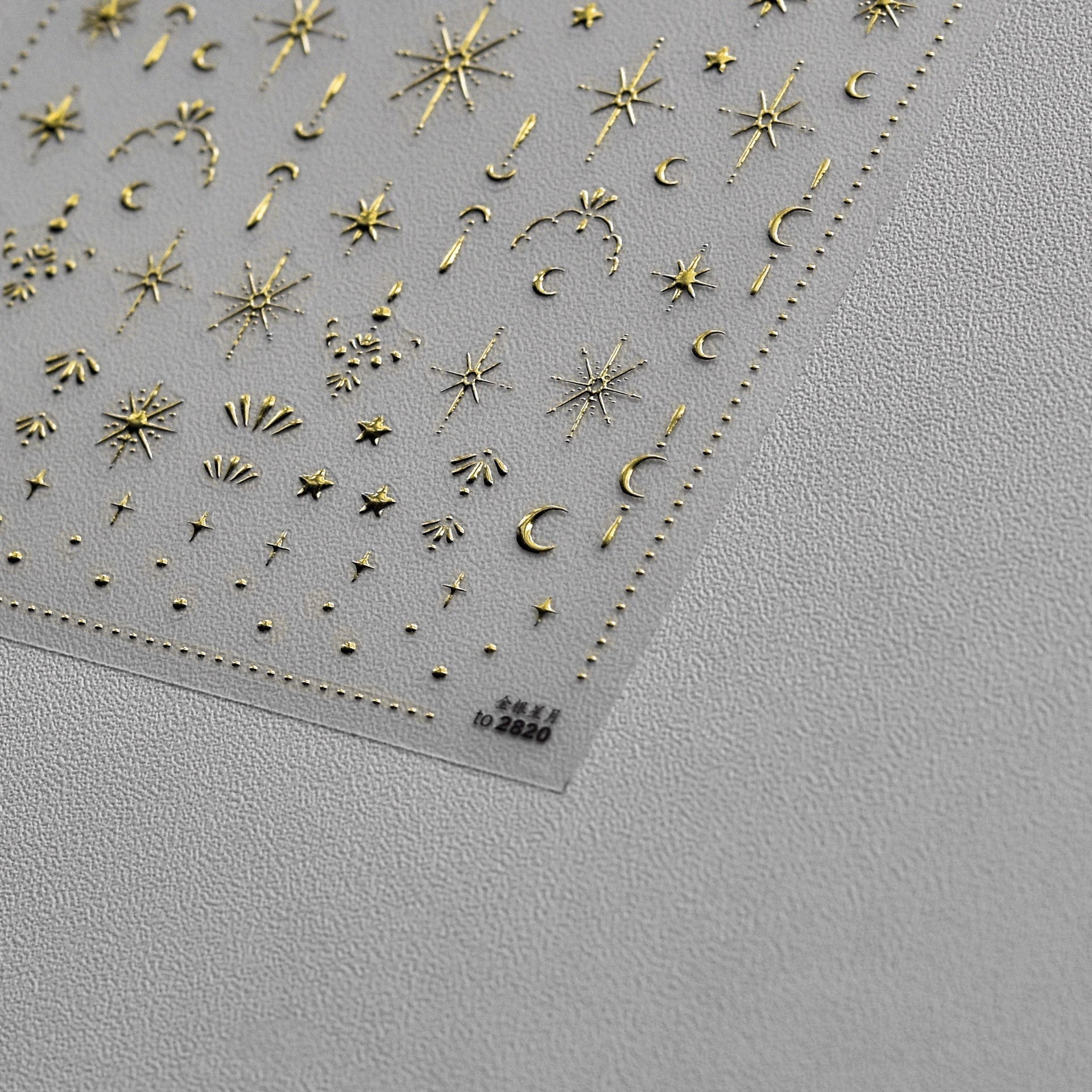 LuLuFun Studio Moon and Star Nail Deco Stickers - Gold & Silver Art