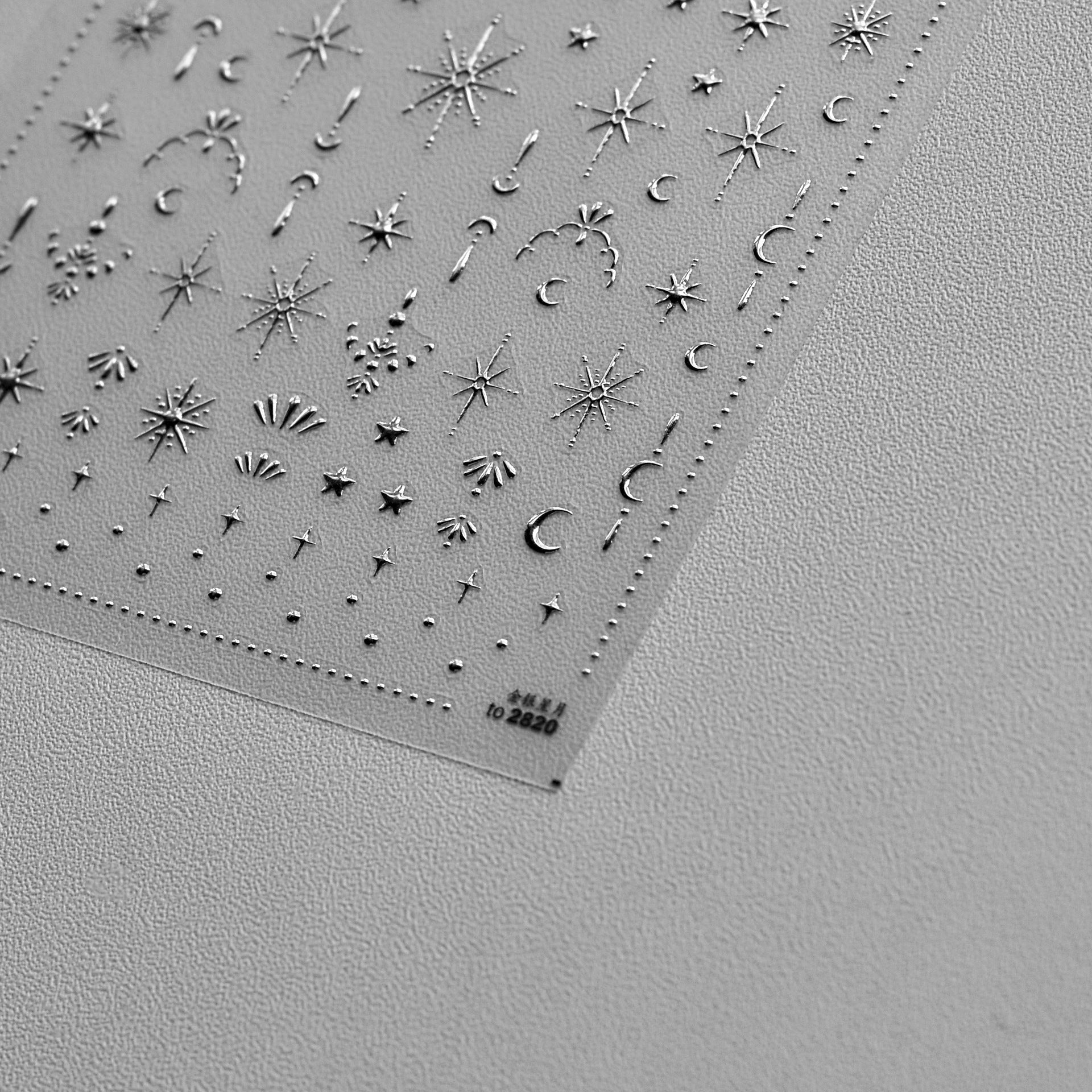 LuLuFun Studio Moon and Star Nail Deco Stickers - Gold & Silver Art