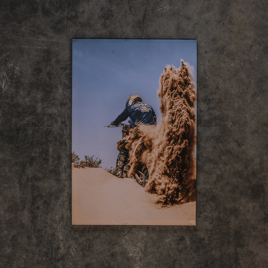 Uggly and Co Dust & Glory Motocross Desert Wall Art Canvas - 32x48cm