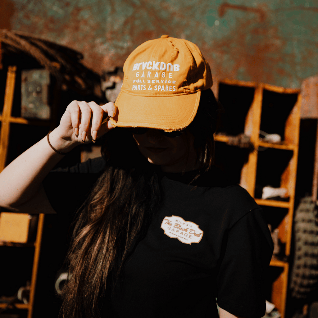 Uggly and Co Mustard Yellow Parts & Spares Distressed Vintage Cap