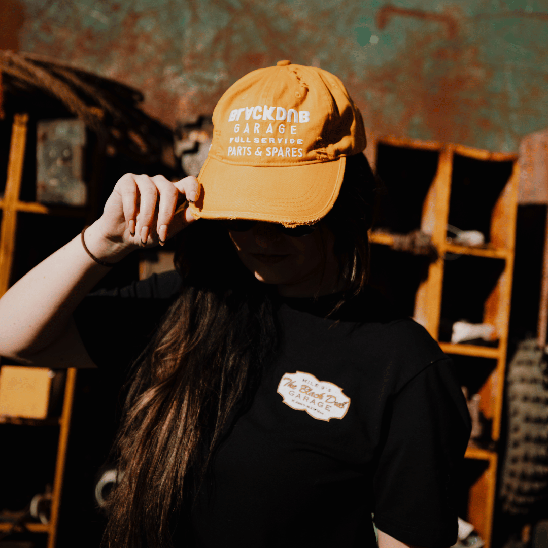 Uggly and Co Mustard Yellow Parts & Spares Distressed Vintage Cap