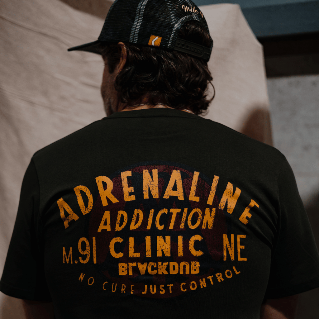 Uggly and Co Adrenaline Addiction Green Graphic Motorcycle Tee