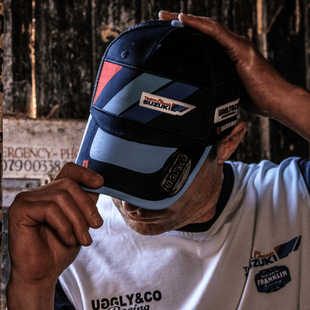 Uggly & Co Team Classic Suzuki Trucker Hat – Racing Mesh Cap