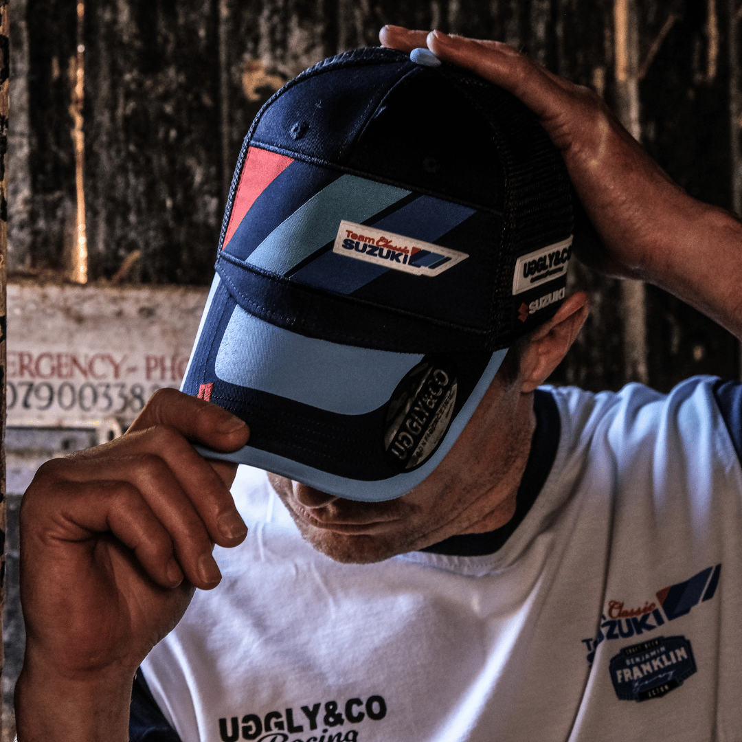 Uggly & Co Team Classic Suzuki Trucker Hat – Racing Mesh Cap