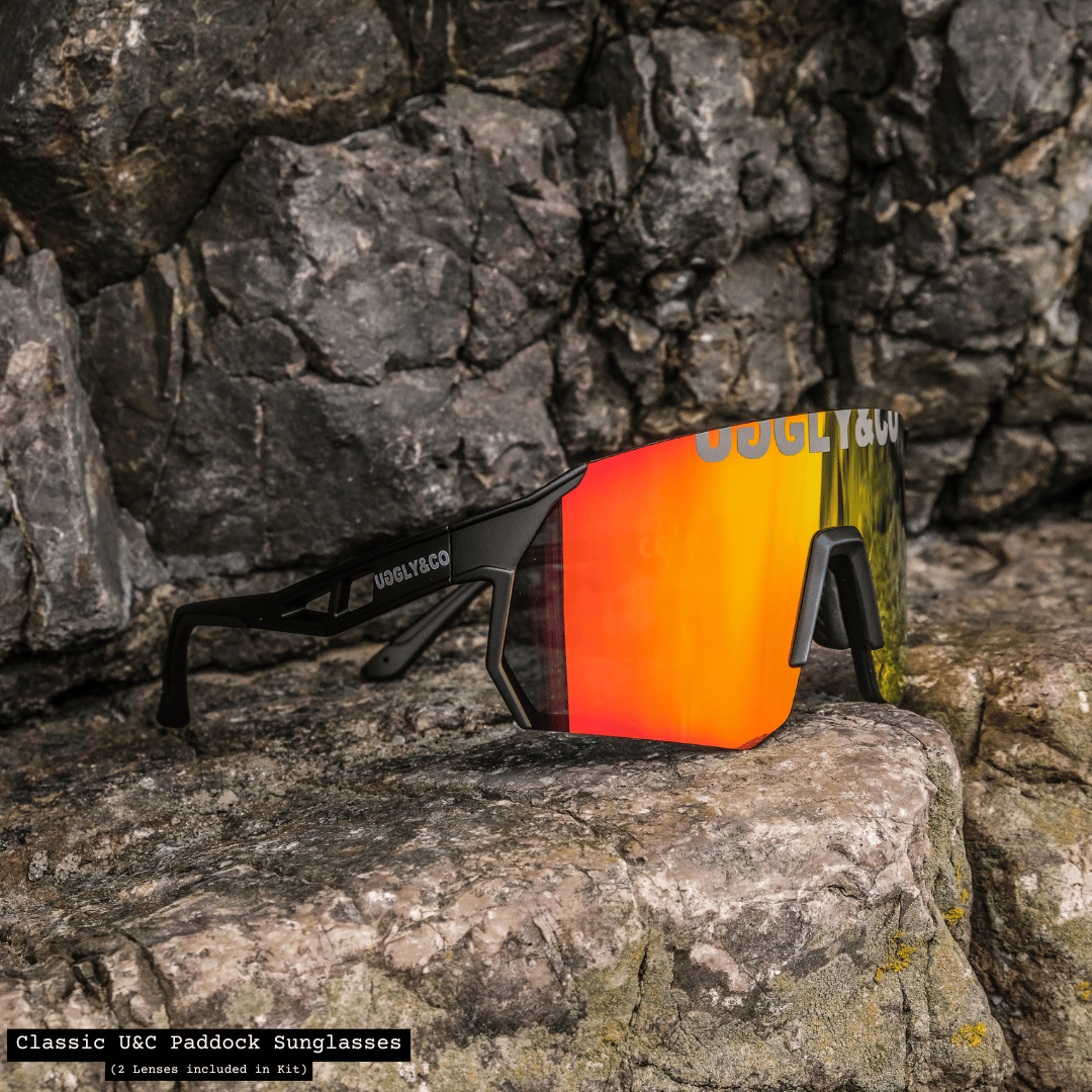 Uggly and Co Paddock Polarized Cycling Sunglasses with 2 Lenses