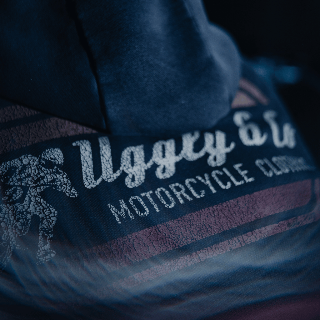 Uggly & Co Black Flattrack Hoodie – Heavyweight Vintage Racing Cotton