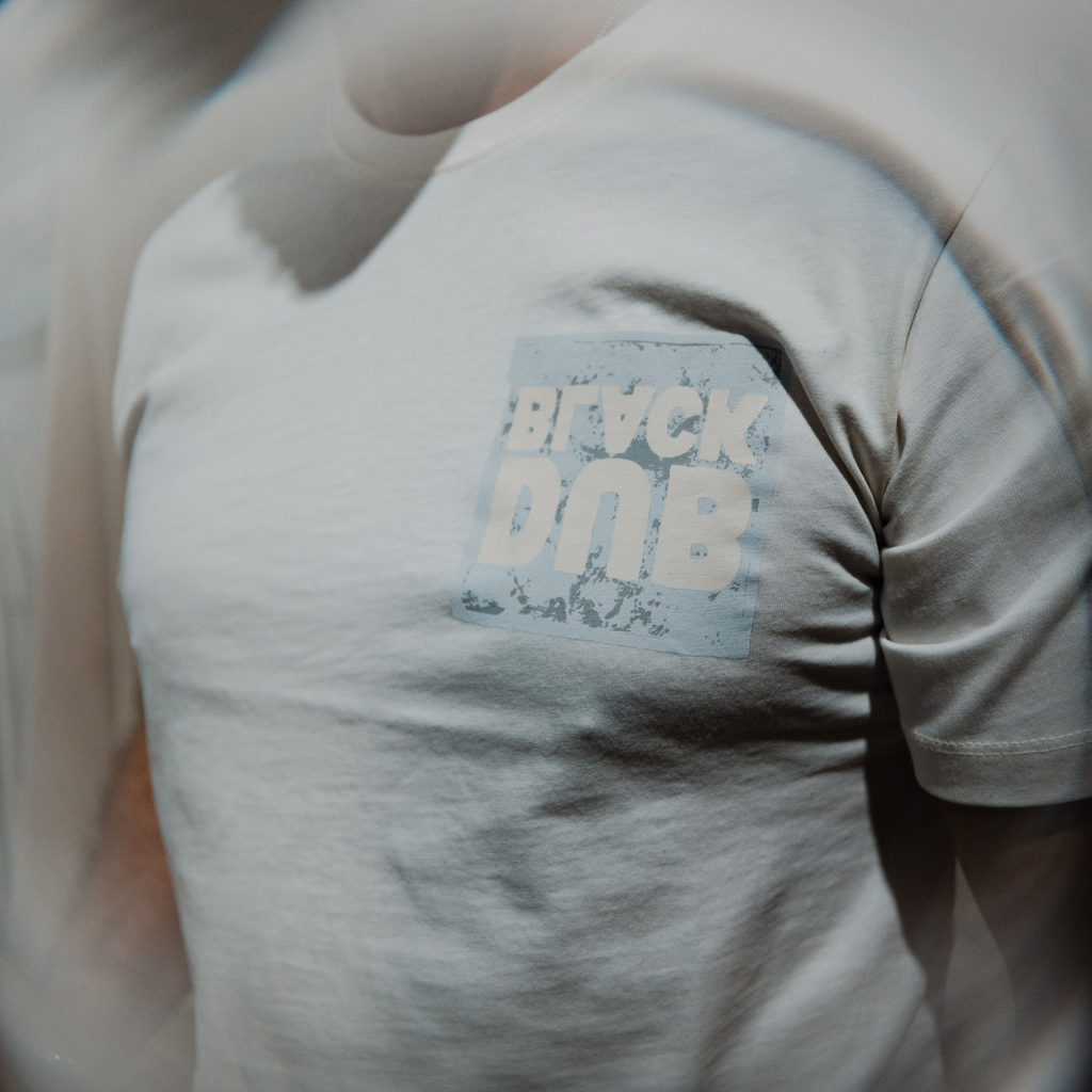 Uggly and Co Black Dub Poster Tee – White Heavyweight Cotton T-Shirt