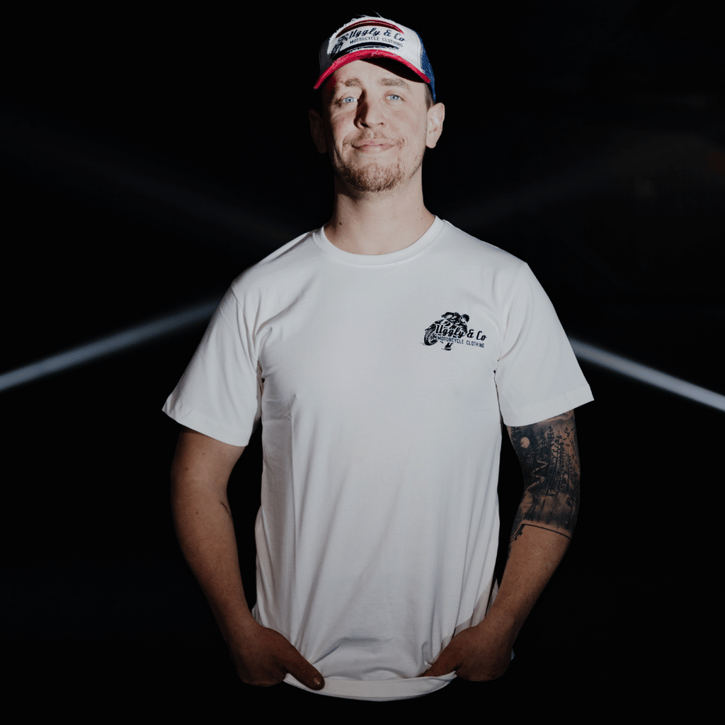 Uggly and Co Flattrack Tee – Vintage Graphic Heavyweight Cotton T-Shirt