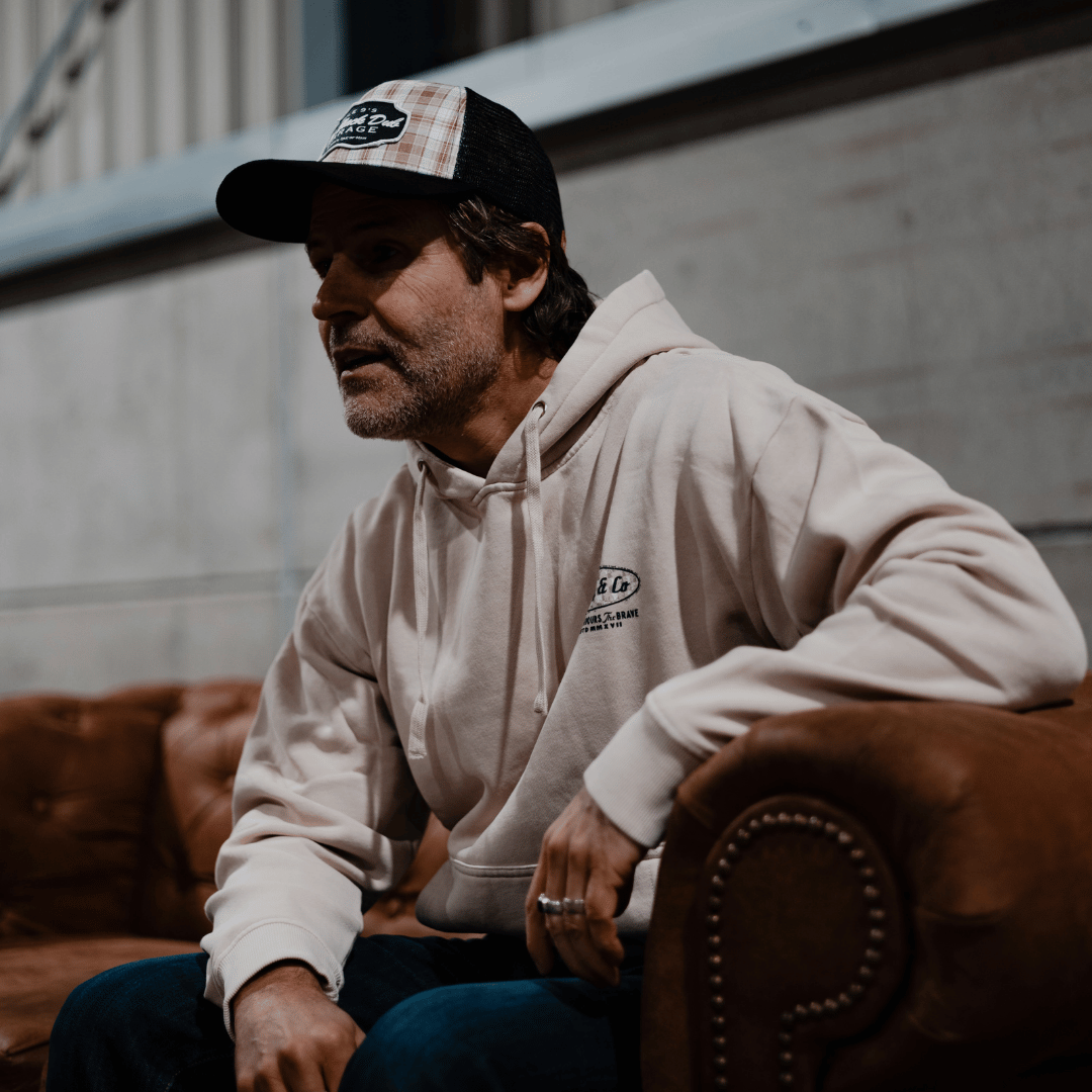 Uggly & Co Dirty White No.1 Motorcycle Hoodie | 100% Cotton Biker Gear