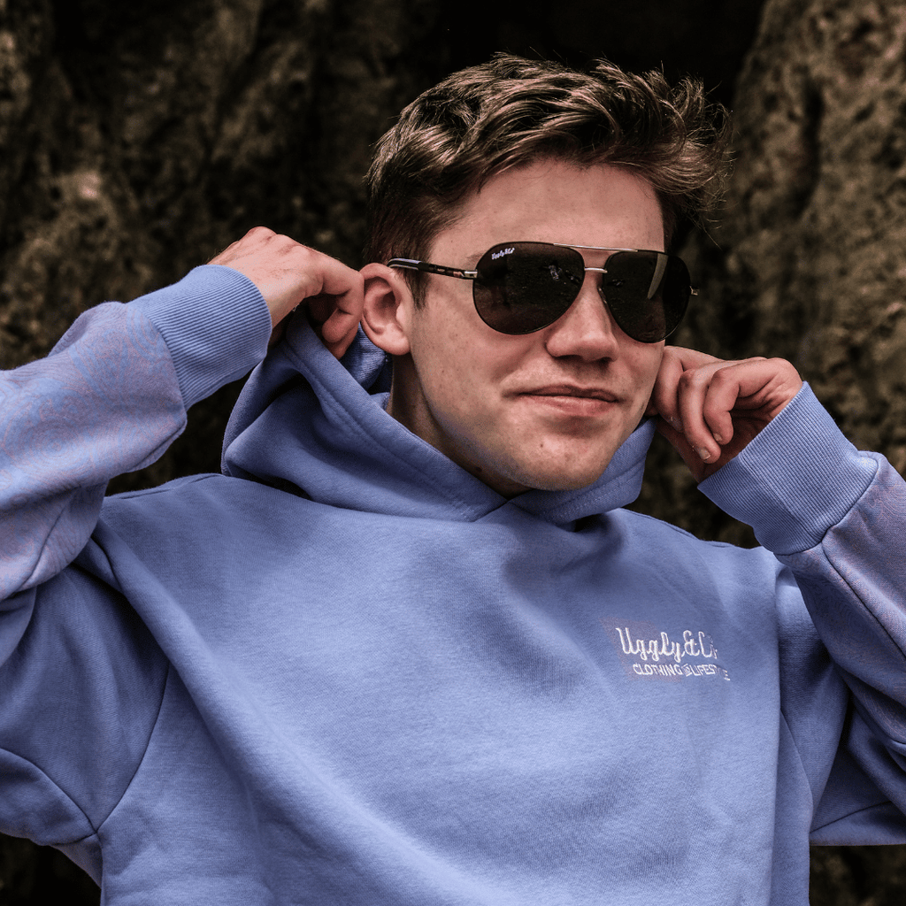 Uggly and Co Purple Surf Diamond Heavyweight Fleece Hoodie – Collection 3.0