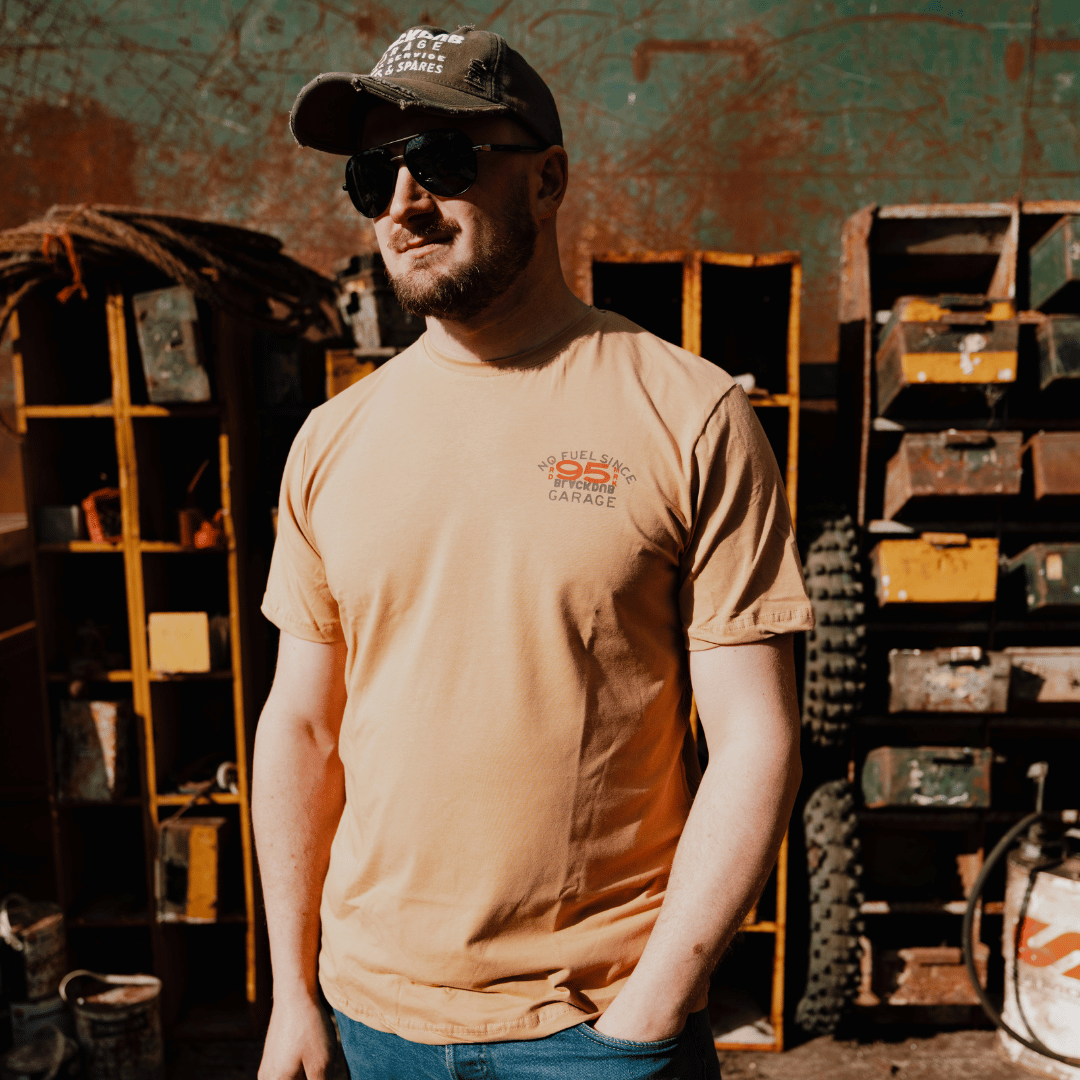 Uggly and Co No Fuel Since '95 Heavyweight Cotton Tee – Brown