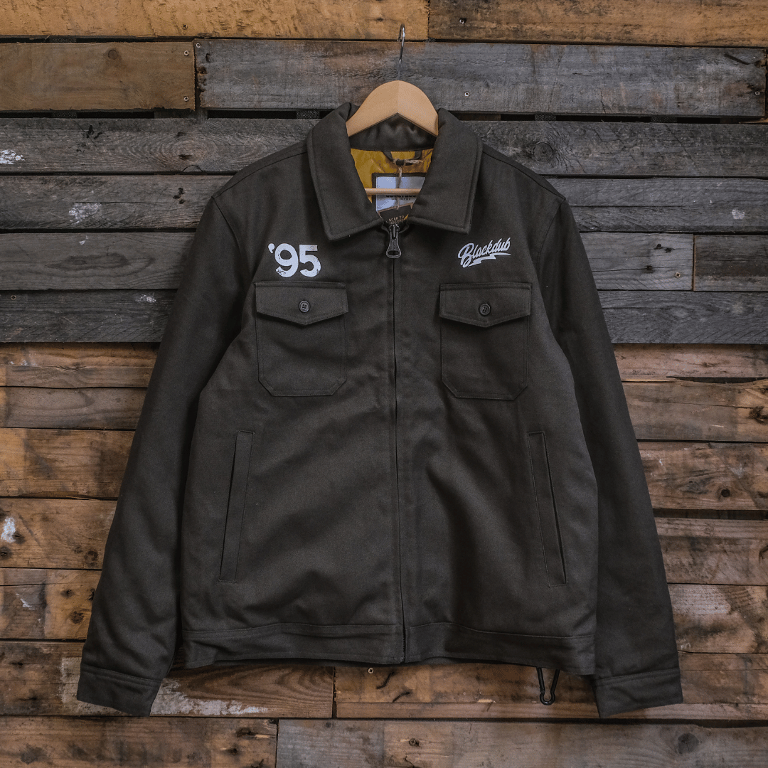 Uggly and Co Since 95' Mechanic Jacket – Green Cotton Canvas Workwear