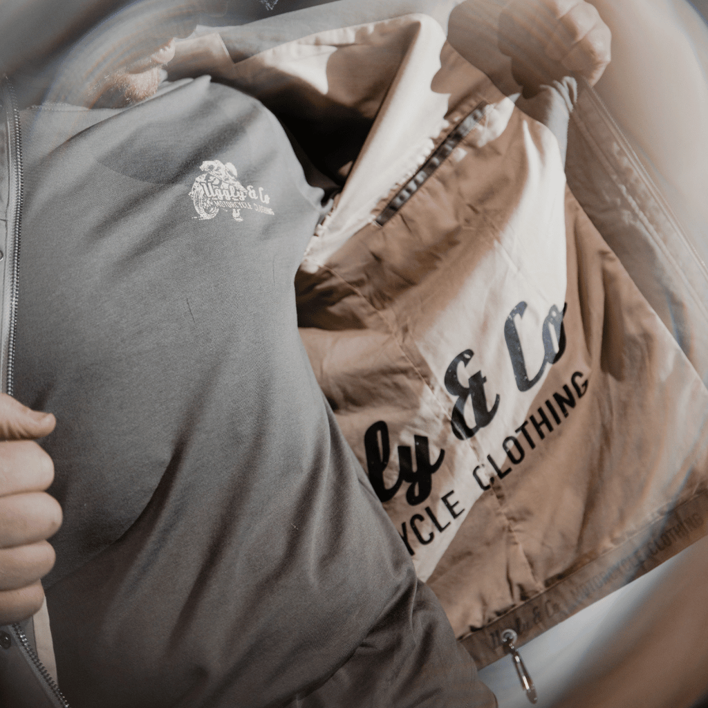 Uggly & Co Grey Flattrack Moto Shacket – Vintage Canvas Racing Jacket