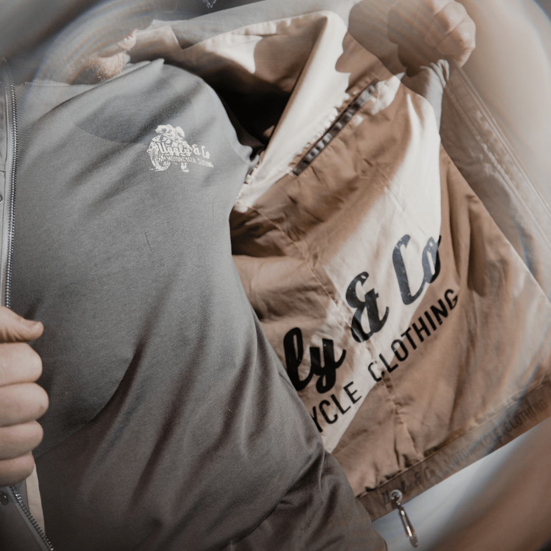 Uggly & Co Grey Flattrack Moto Shacket – Vintage Canvas Racing Jacket
