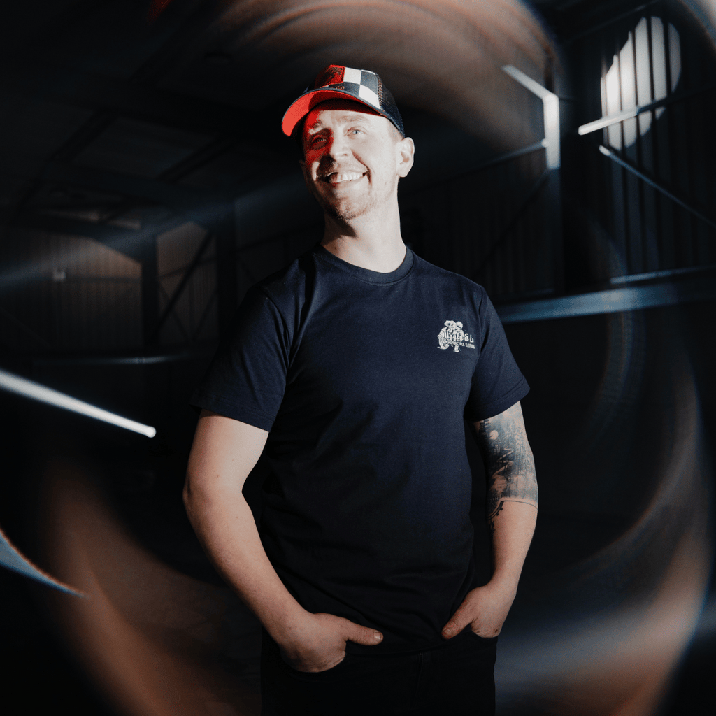 Uggly and Co Flattrack Graphic Tee – Black Heavyweight Cotton T-Shirt