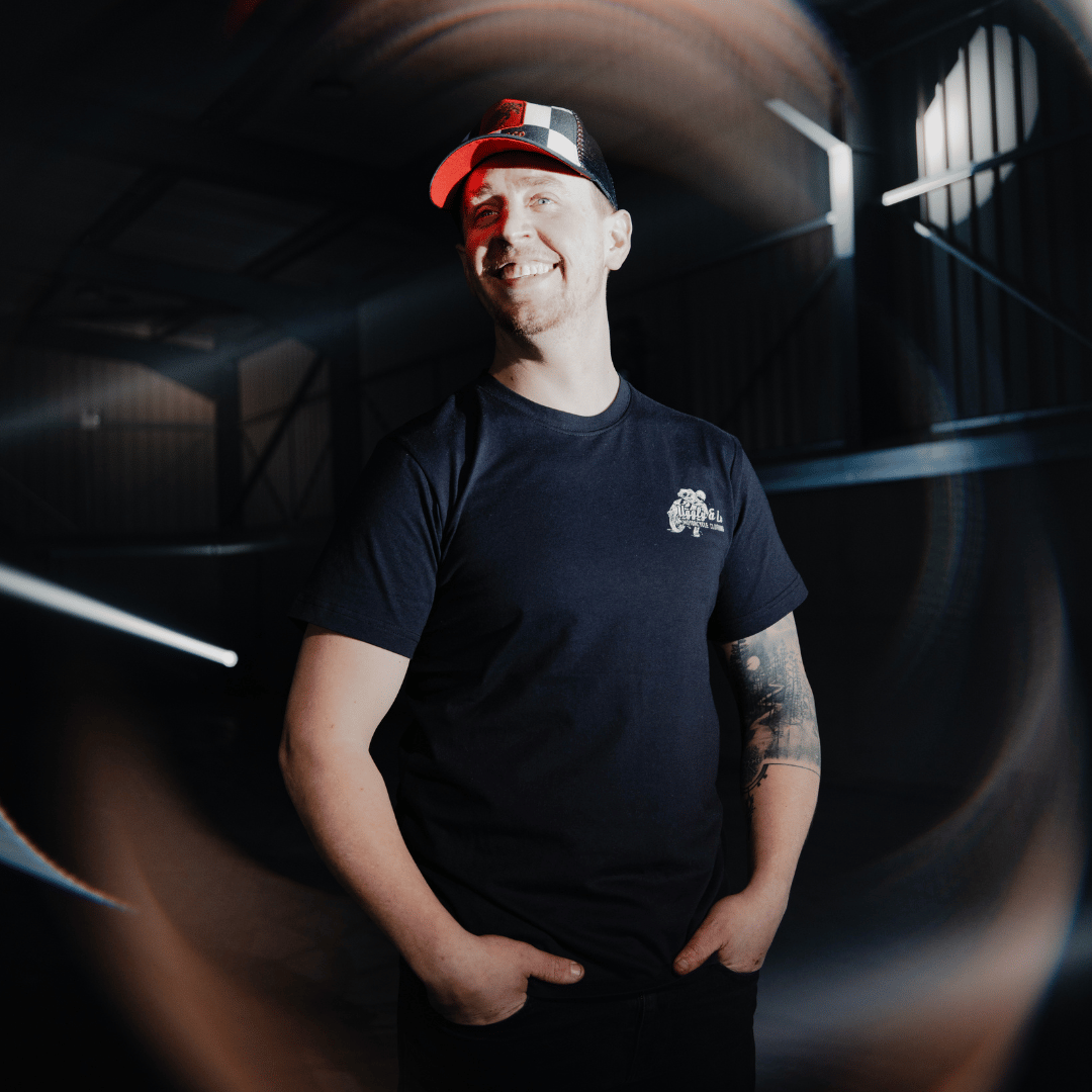 Uggly and Co Flattrack Graphic Tee – Black Heavyweight Cotton T-Shirt