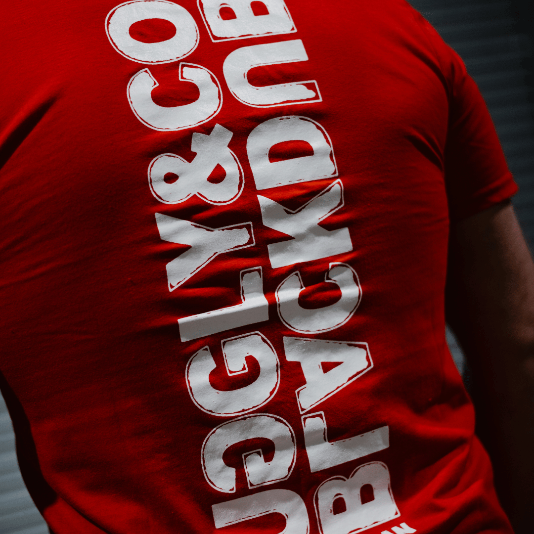 Uggly and Co Red Box Tee – 100% Cotton Motorcycle Graphic T-Shirt