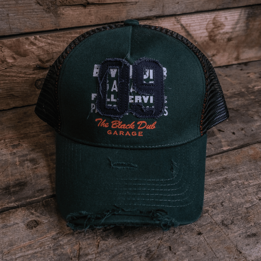 Uggly and Co Green Parts & Spares '09' Vintage Mesh Trucker Hat