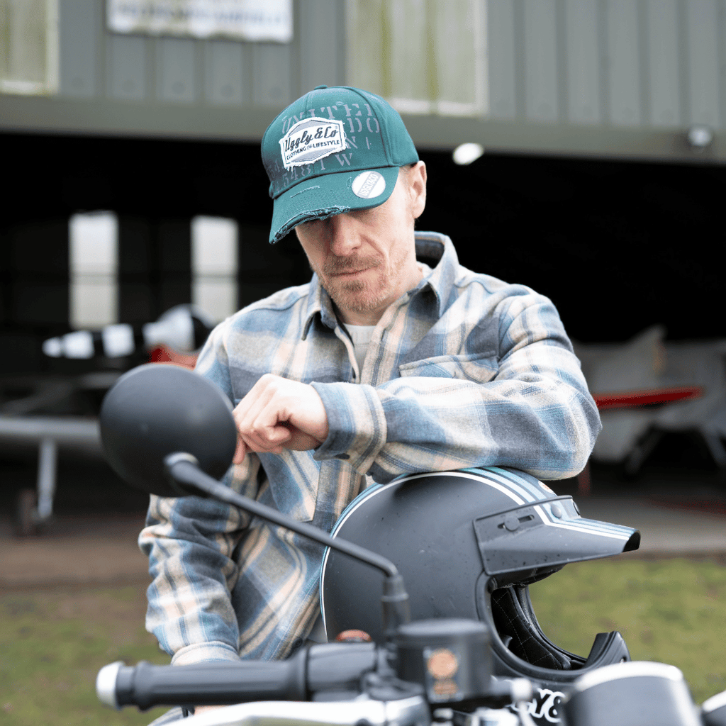 Uggly & Co Aviation Trucker Hat – Military Green Cotton Canvas Cap