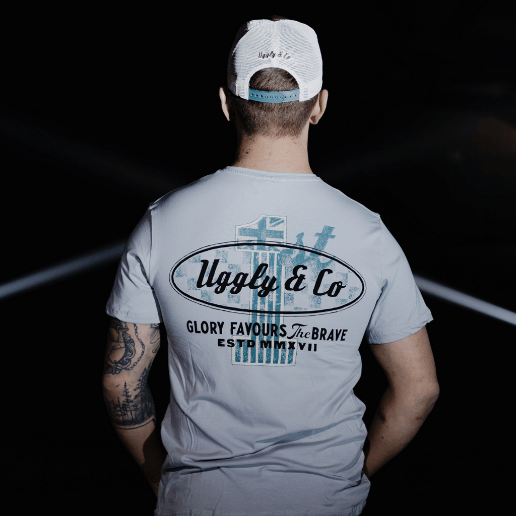 Uggly and Co Dusty Flattrack No.1 Heavyweight Cotton Graphic Tee