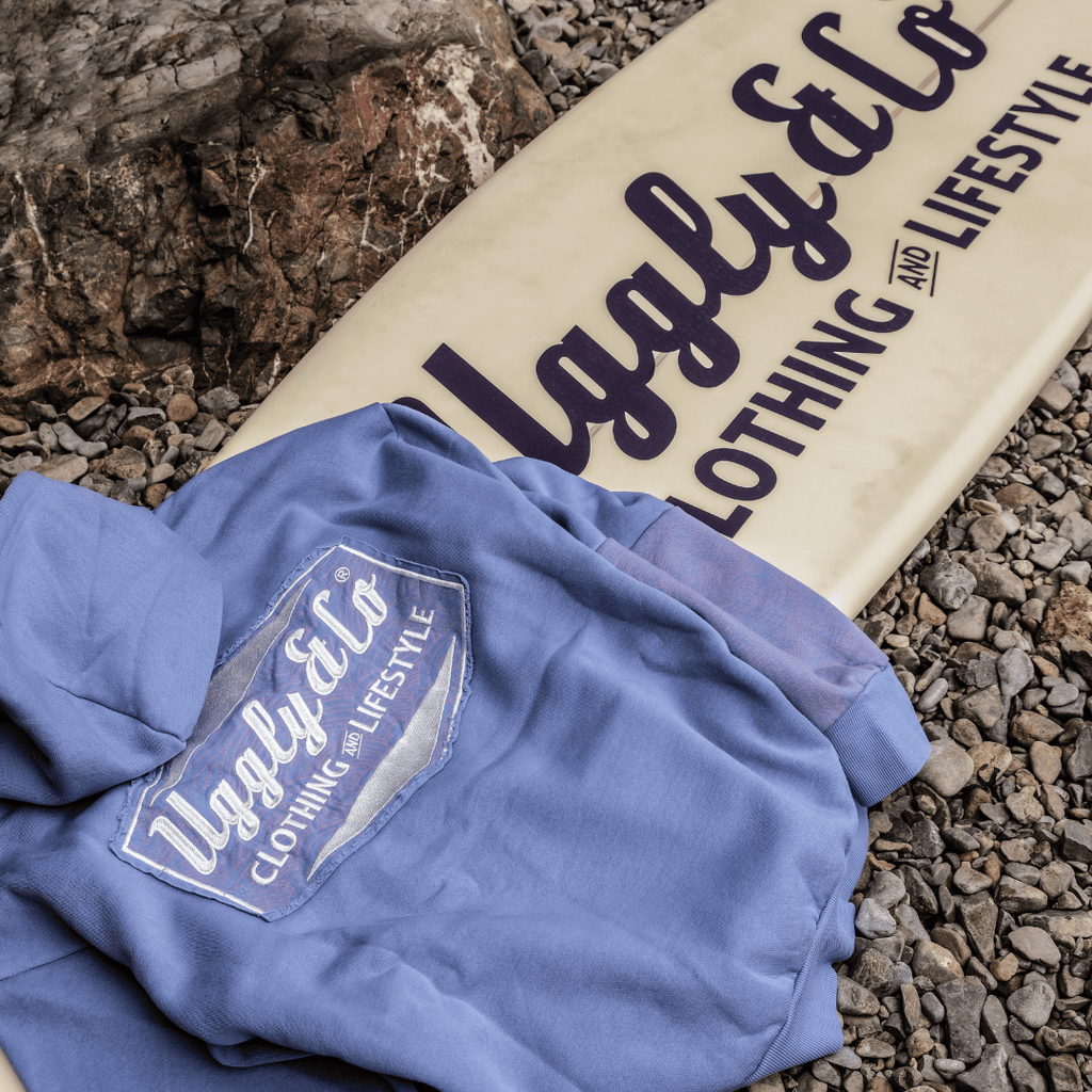 Uggly and Co Purple Surf Diamond Heavyweight Fleece Hoodie – Collection 3.0