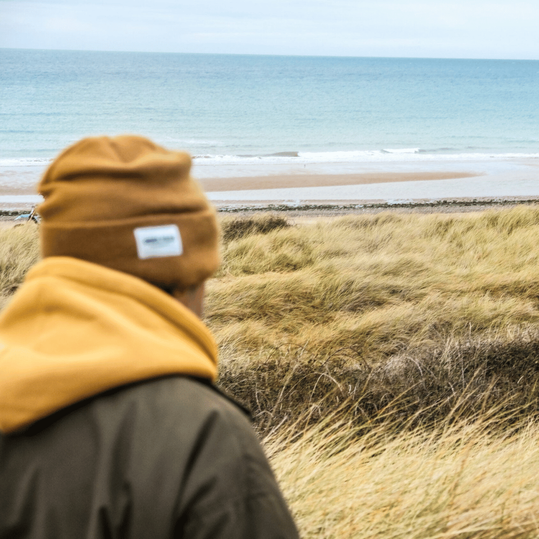 Mustard Beanie – Uggly and Co Recycled Knit Fisherman Cuffed Beanie