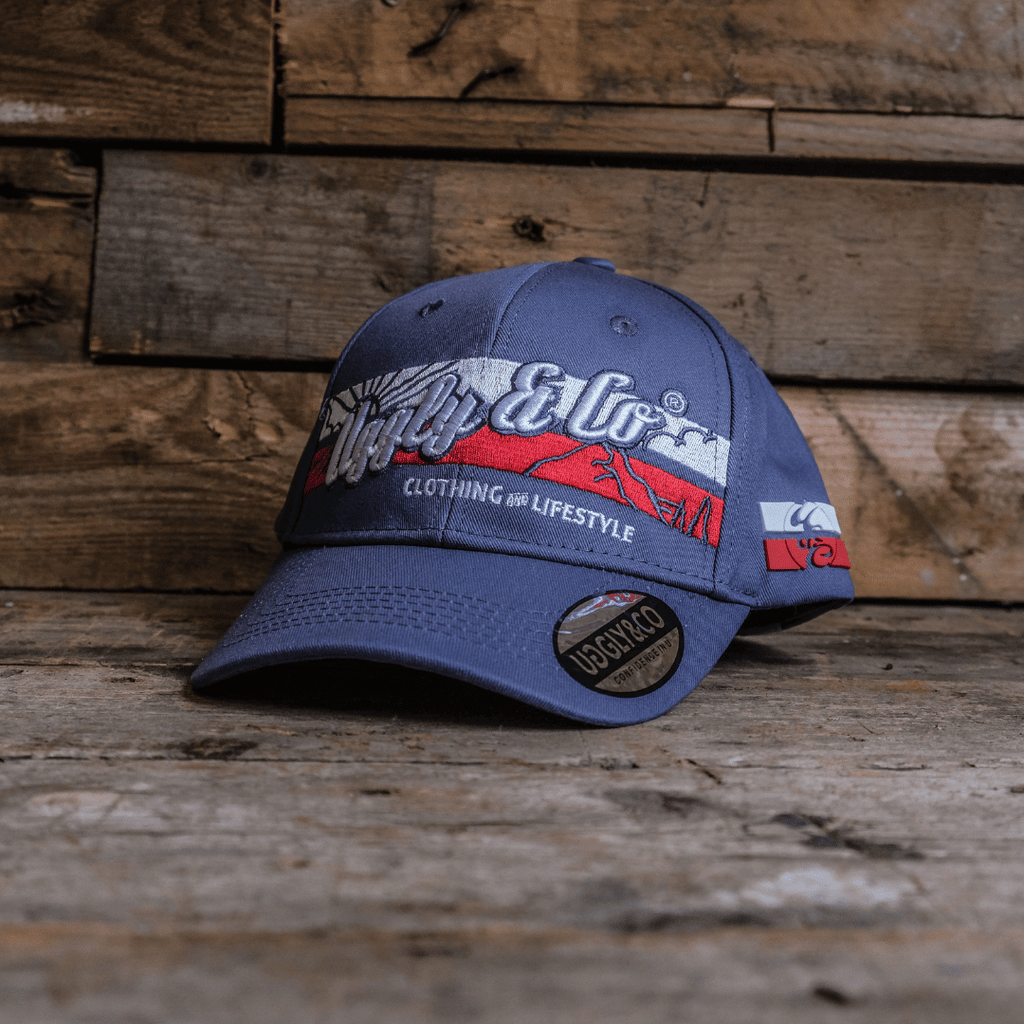 Uggly & Co Dusky Summit Vintage Baseball Cap – Royal Blue Structured Hat