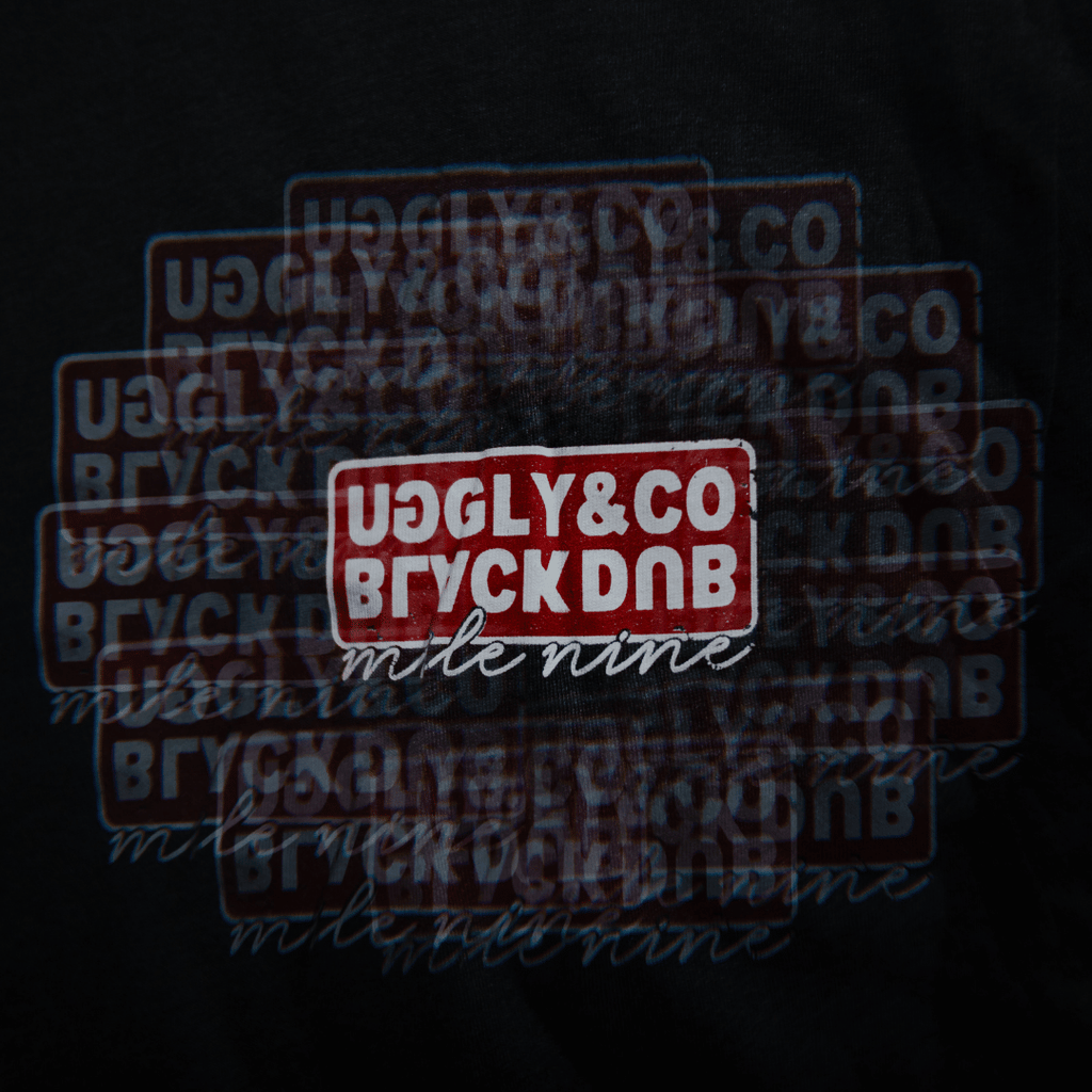 Uggly and Co x Black Dub Motorcycle Graphic Tee – Grey Cotton Fitted