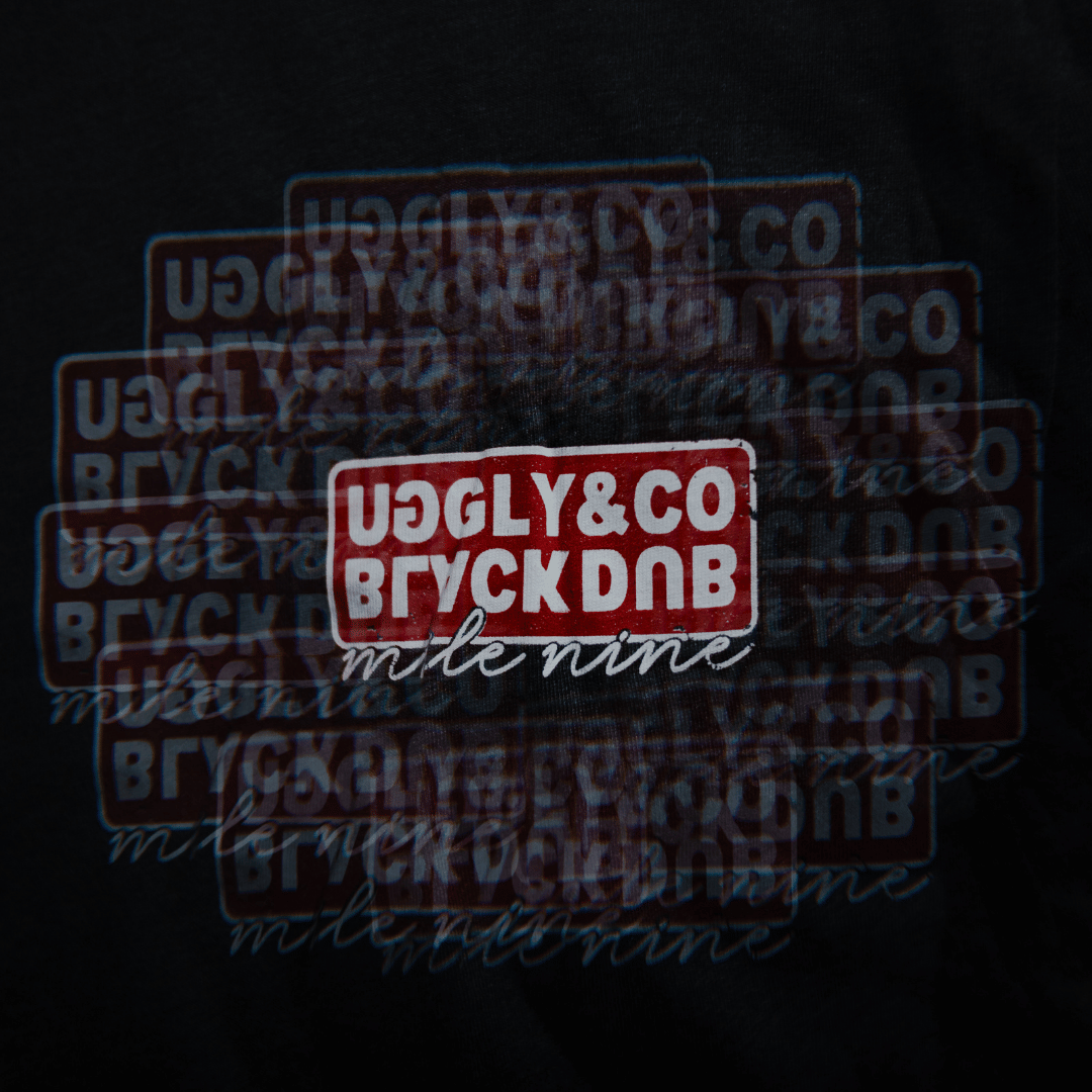 Uggly and Co x Black Dub Motorcycle Graphic Tee – Grey Cotton Fitted