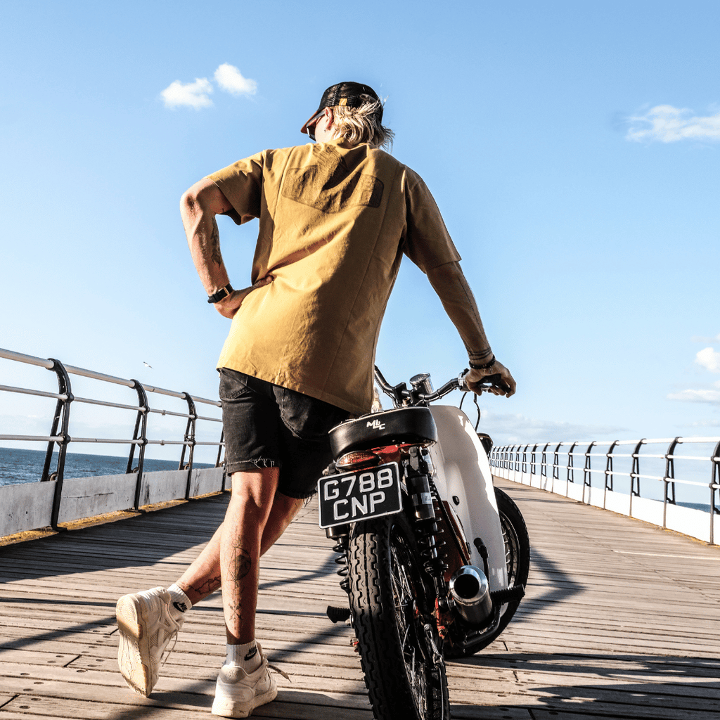 The Black Dub Mustard Wings Spark Plug Cotton Motorcycle Tee – Uggly & Co