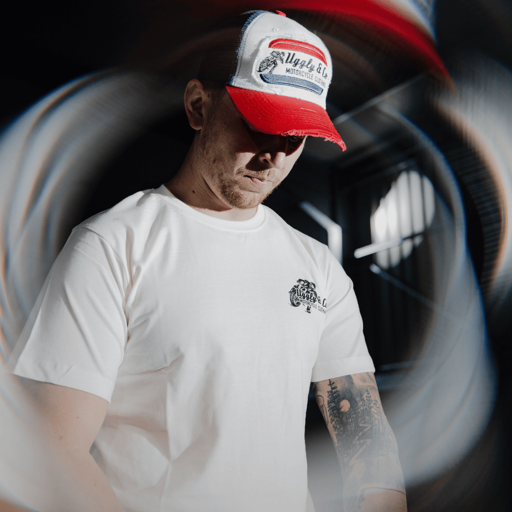 Uggly and Co Flattrack Tee – Vintage Graphic Heavyweight Cotton T-Shirt