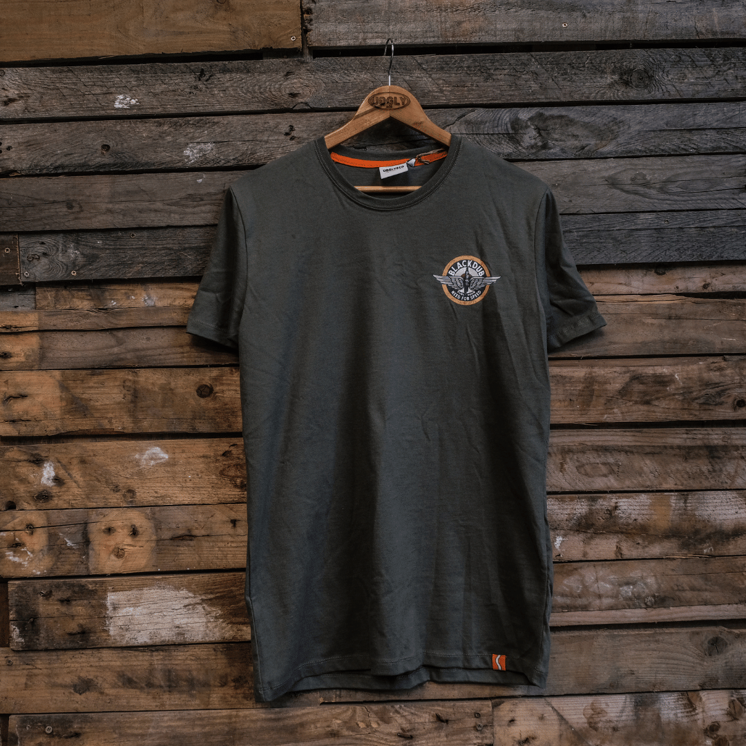 Uggly and Co Aviation Circle Wings Graphic Tee – 100% Cotton T-Shirt