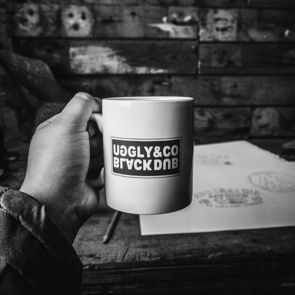 Black Dub x Uggly & Co Ceramic Coffee Mug – Black China Race Morning Cup